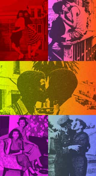 Warhol-inspired pop art collage for Pride Month