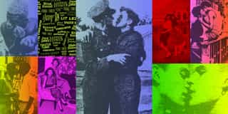 Warhol-inspired pop art collage for Pride Month