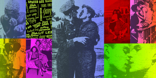 Warhol-inspired pop art collage for Pride Month